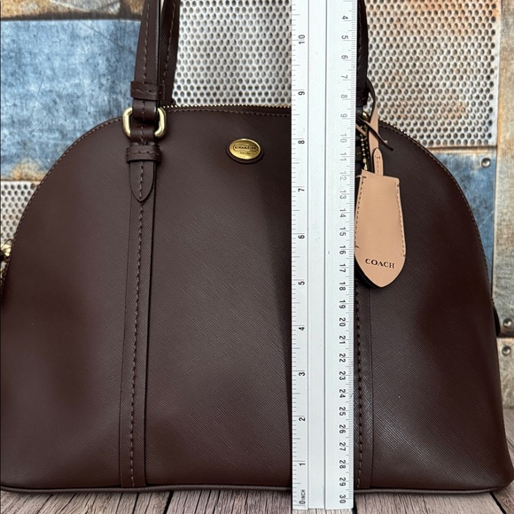 Authentic Coach Peyton Leather Cora Domed Satchel - Picture 10 of 13